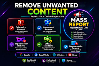 do mass report takedown harassing remove copyright mass report dmca remove insta