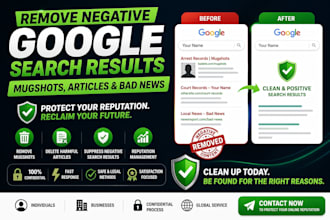remove negative google search results mugshots bad article and bad news