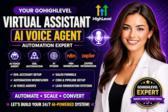 be your gohighlevel virtual assistant ai voice agent ghl automation expert crm