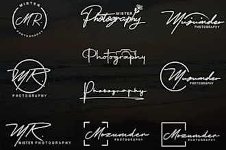 do handwritten signature logo design for photography, beauty and fashion brand