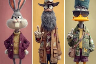 draw artistic cartoon characters