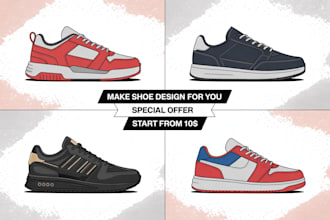 create footwear shoe sneaker sketch make techpack fashion design custom shoe