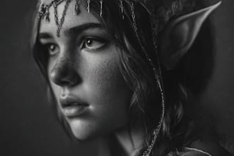 paint a dark fantasy portrait