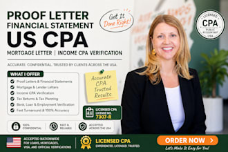 proof letter financial statement us cpa mortgage letter income cpa verification