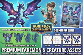 design custom fakemon or pokemon sprite pokemon trainer tgc card