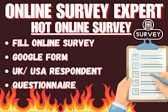 fill online survey, google form, jotform research questionnaire