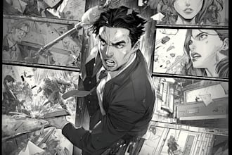draw professional comic pages art