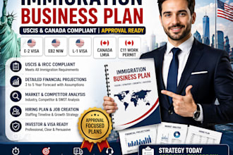 write immigration business plan for e2 visa eb2 l1 visa uscis ready projection