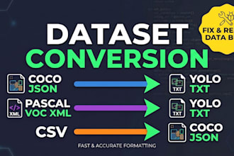 fix and convert your CV dataset for yolo, coco or roboflow
