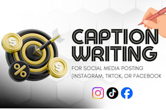 do caption writing, script writing for social media post