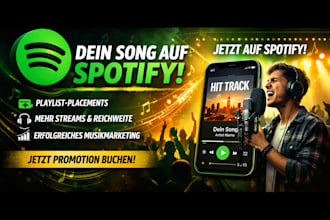 german spotify music promotion, spotify track album promotion spotify playlist