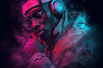design anime cartoon cover art for your album cover artwork