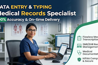 do professional medical data entry and typing work