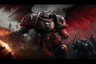 design premium warhammer illustration bundle for collectors