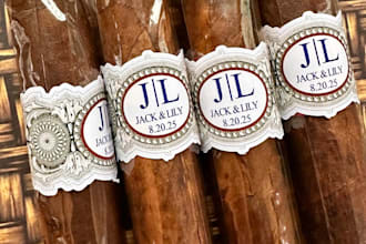 do premium cigar band, logo, label  cigar box design for your business