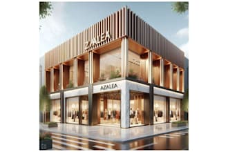 design modern storefront, shopfront, and retail facade in 3d