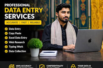 do fast and accurate data entry, excel work and copy paste