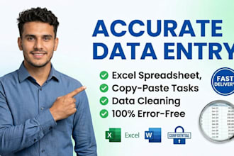 do data entry and web research expert