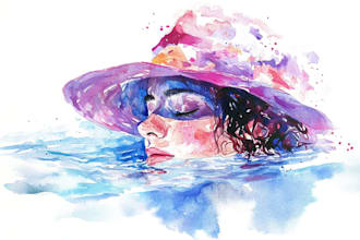 draw a sketchy watercolor portrait, no ai