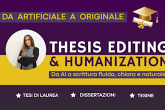 humanize and edit your thesis in italian
