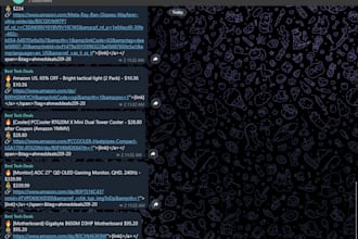 build a custom telegram bot for deals automation or scraping