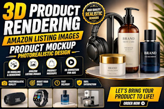3d product render, amazon listing images, product mockup, photorealistic design