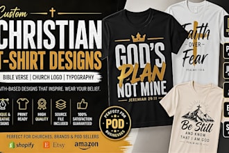 do christian t shirt design, church logo, bible verse typography graphic design