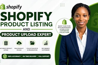 be your shopify product listing and shopify product upload expert