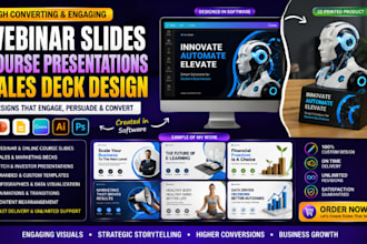 webinar slides, course presentation, high converting webinar sales deck slides