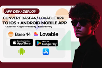 convert base44 or loveable app to capacitor native IOS and android app publish