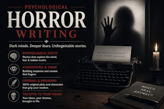 ghostwrite psychological horror and dark fiction