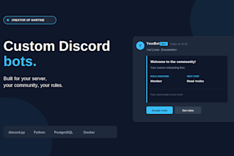 create a custom discord bot in python for your server