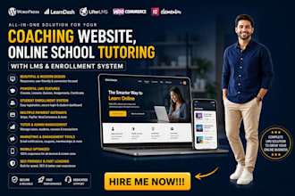 build coaching website, online school tutoring with lms and enrollment system
