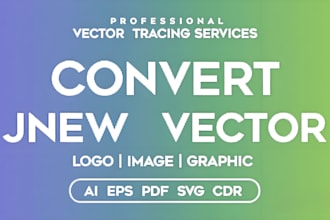 convert image to vector, raster to vector, ai, eps, svg and PDF file