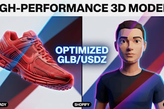 create and optimize 3d glb gltf and usdz models for shopify and ar