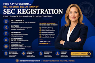 handle the sec registration process, do edgar filing