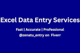 do fast and accurate excel data entry and spreadsheet management
