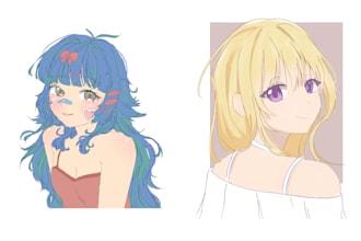 draw your ocs in an anime style, sfw or nsfw