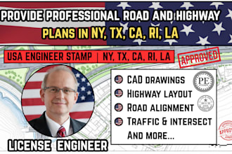 design road and highway plans using civil 3d based on USA dot standards