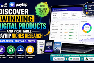 discover winning digital products and profitable payhip niches research