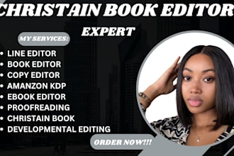 be your christian book editor for developmental line and copy editing amazon KDP
