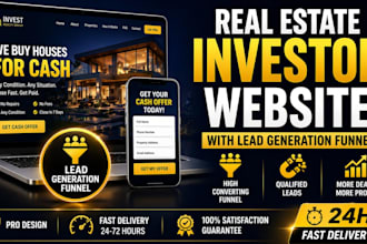 create a real estate investor website lead generation funnel