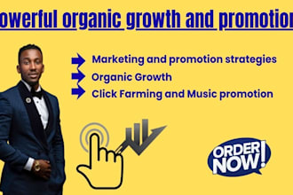 promote through click farming and organic stream to boost viewers