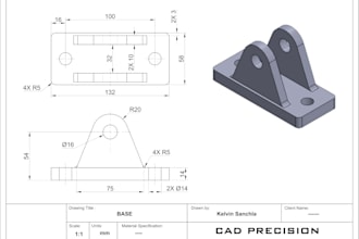 design autopart 2d drawing and 3d models accurately