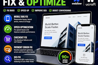 webflow ucraft mobile bug speed issue checkout fail payment error seo fix