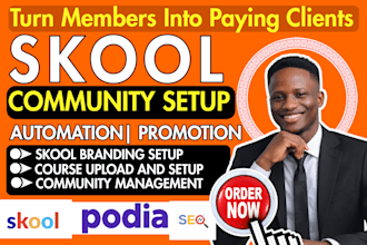 setup skool community skool manager online course skool promotion and automation