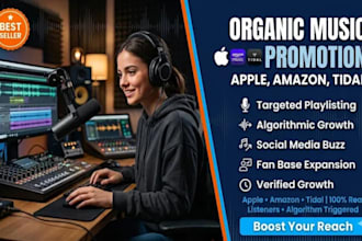 do organic music promotion on amazon music apple music and tidal