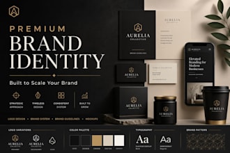 design a complete premium brand identity kit