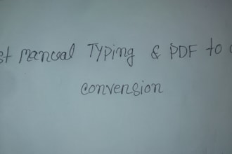 do fast manual typing and PDF to word conversion
