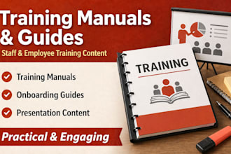 create staff training manuals and presentation content